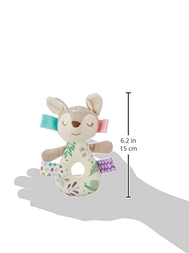 Taggies Embroidered Soft Ring Rattle  Flora Fawn - Image 5